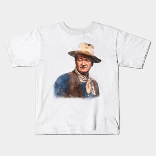 John Wayne "The Duke" - Watercolor Kids T-Shirt